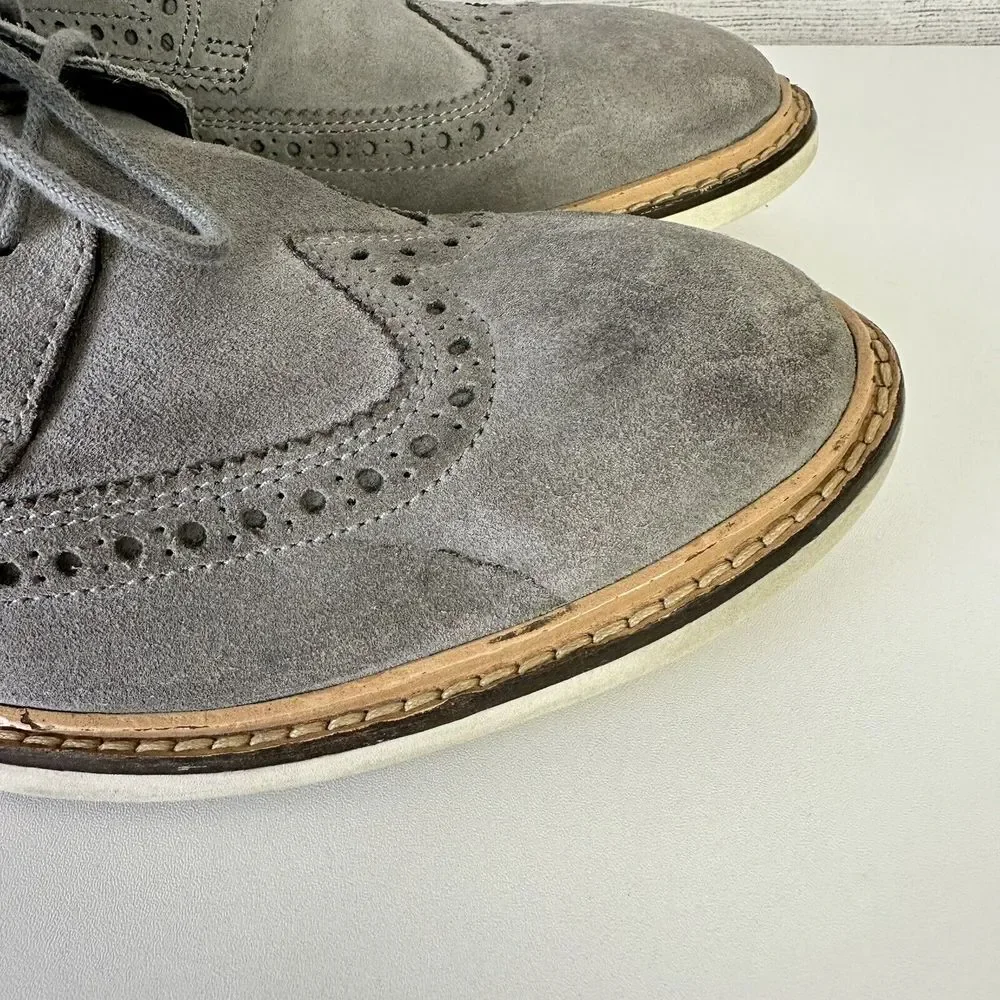 Cole Haan Briscoe Gray Suede Leather Casual Wingtip C12456 Mens Shoes 9.5 M‎